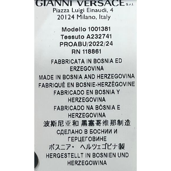 M2-39 VERSACE Women's Greca Panties Triangle Bikini Cotton White Size 2/Small - Picture 6 of 10